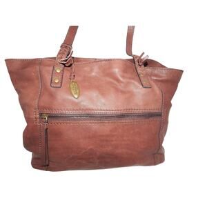 B.O.C Born Brown Leather Midwood Tote Purse Handbag Boc